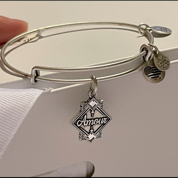 Alex & Ani Amour Bangle Swarovski Crystal Accented Bracelet, Paris - Picture 3 of 4